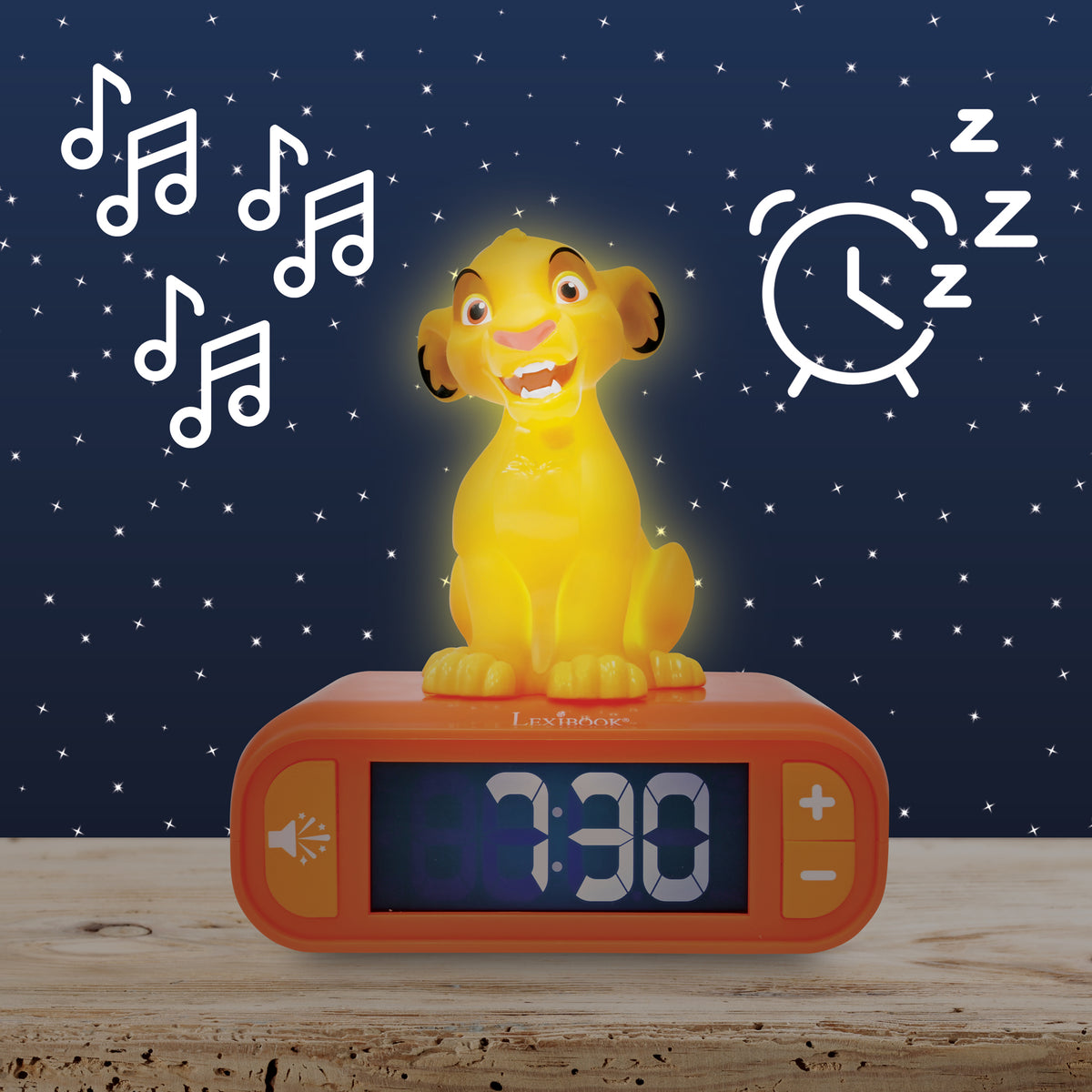 Simba Night light Alarm Clock with sounds