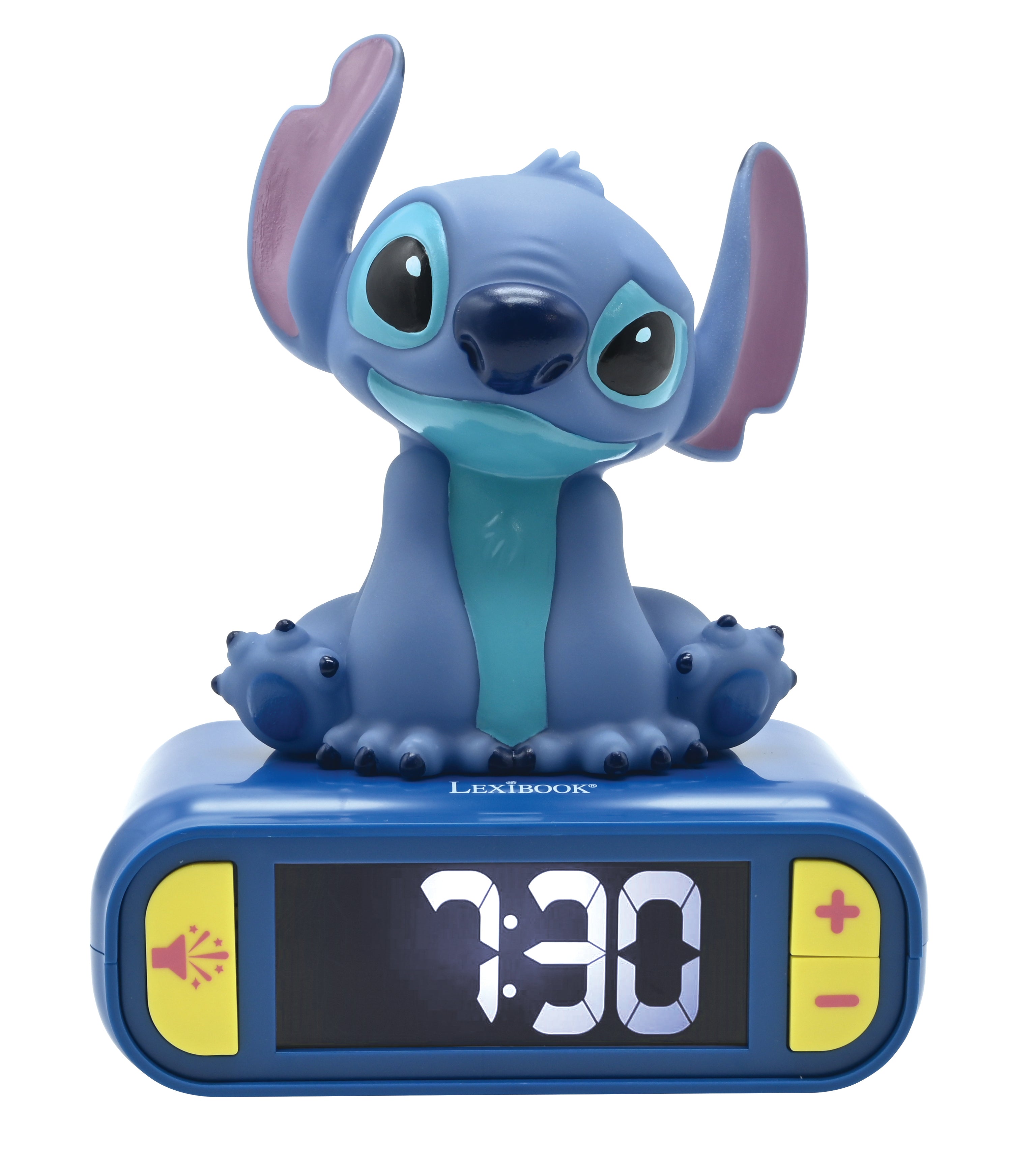 Computer Clock Toy Disney Stitch Themed Digital Alarm Clock with Nightlight - Blue – Toys