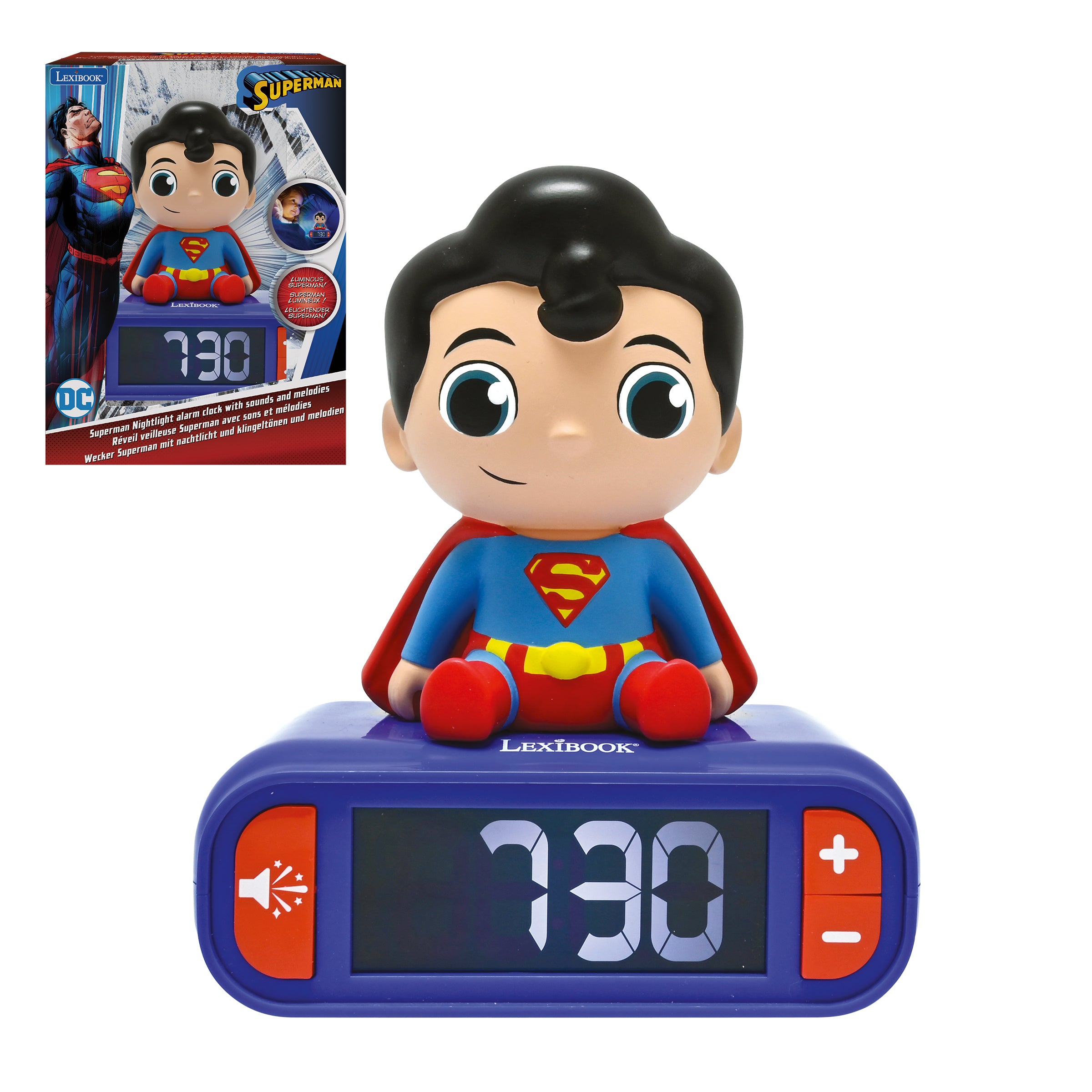 スーパーマン アラームクロック Vintage Alarm Clock, DC Comics Superman Alarm Clock With Ceiling