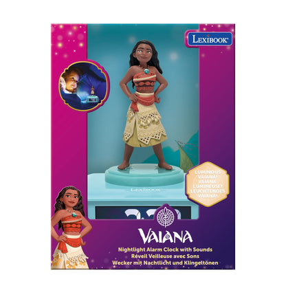 Lexibook Disney Vaiana Night Light Alarm Clock - Moana Themed