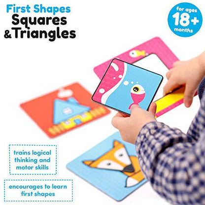 Banana Panda Shapes Squares & Triangles 8pc Puzzle Set