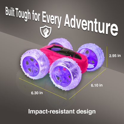Contixo Flip Racer Remote Control Car in purple and pink with impact-resistant design