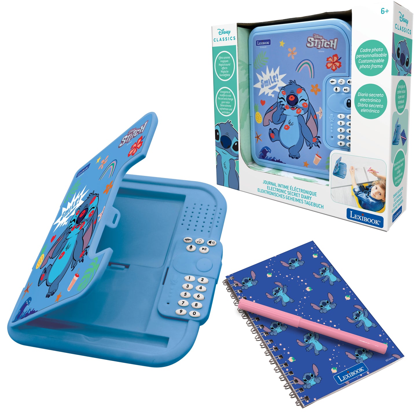 Stitch Secret Safe Electronic Diary - Interactive Security - Blue