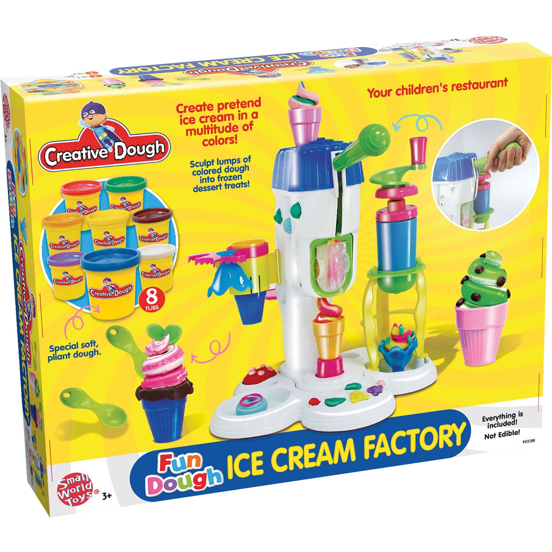 Small World Toys Creative Dough Ice Cream Factory Activity Set – Toys