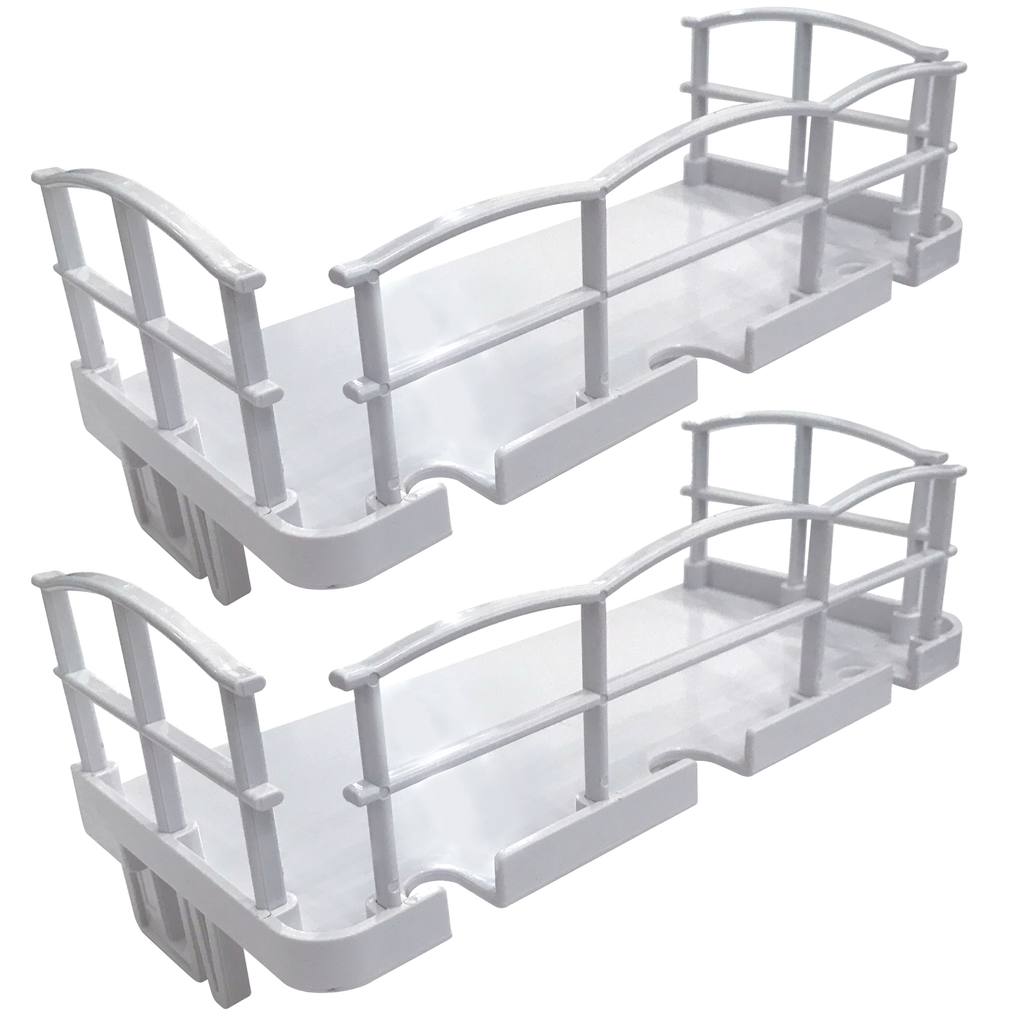 Zoya Shelf Pal Snap-On Bath Storage, 2 Pack