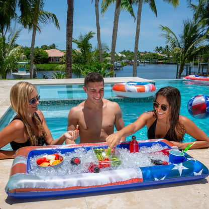 Patriotic Stars & Stripes Inflatable Buffet Cooler