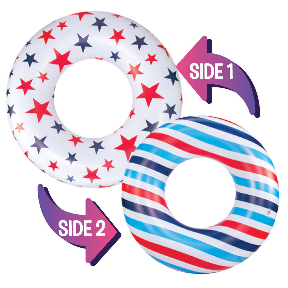 Americana 36" Pool Tube - Stripes & Stars
