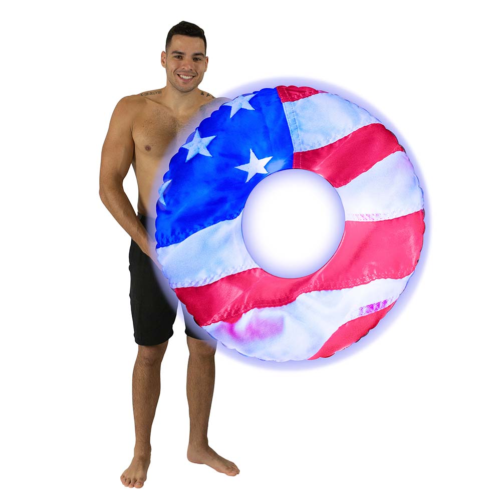 Stars & Stripes 42" LED Jumbo Beach & Pool Tube