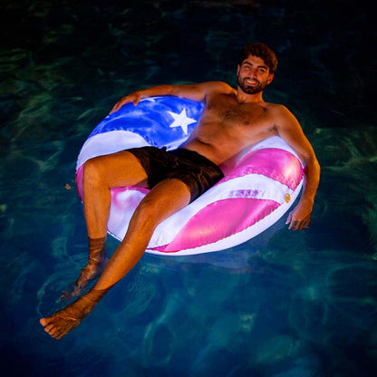 Stars & Stripes 42" LED Jumbo Beach & Pool Tube