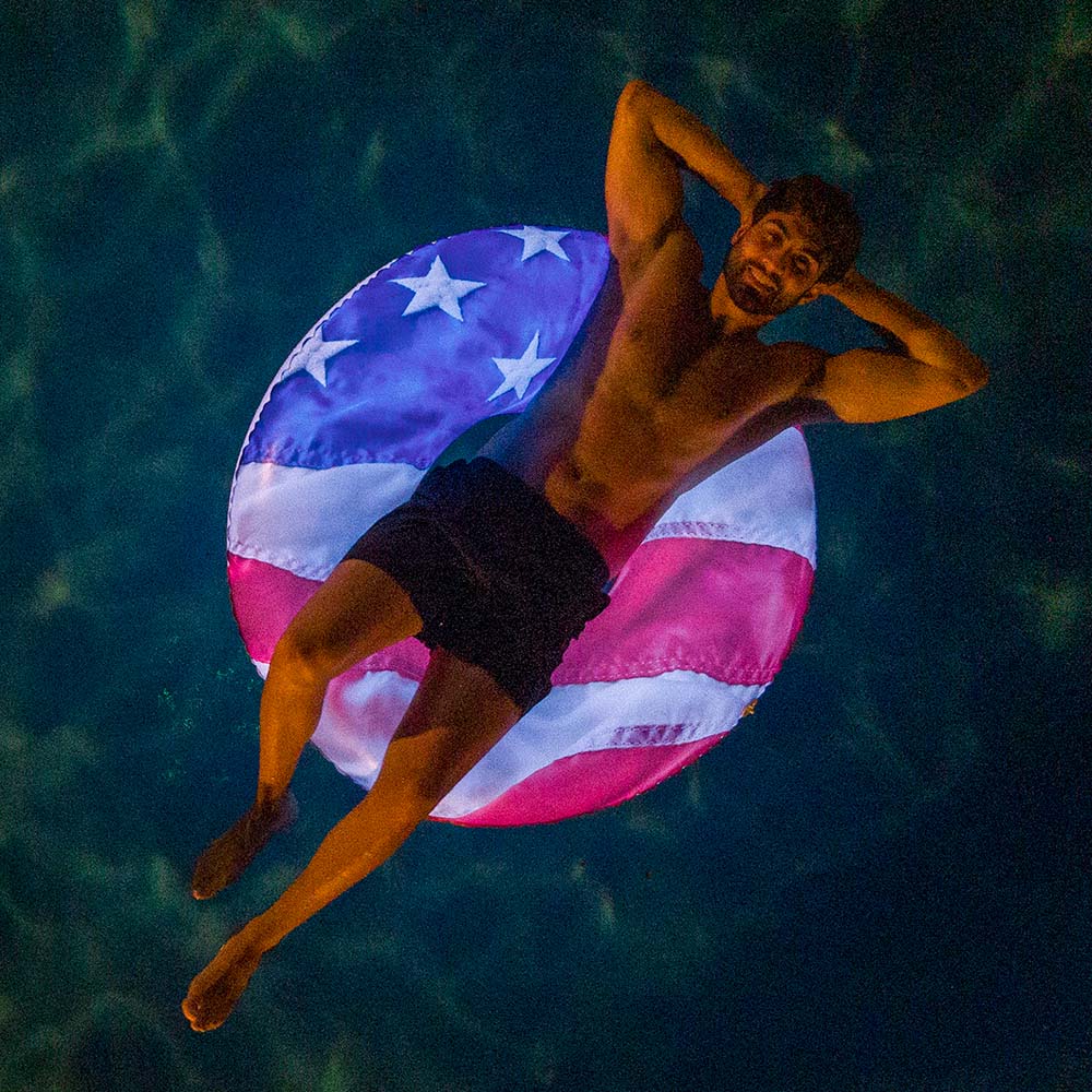Stars & Stripes 42" LED Jumbo Beach & Pool Tube