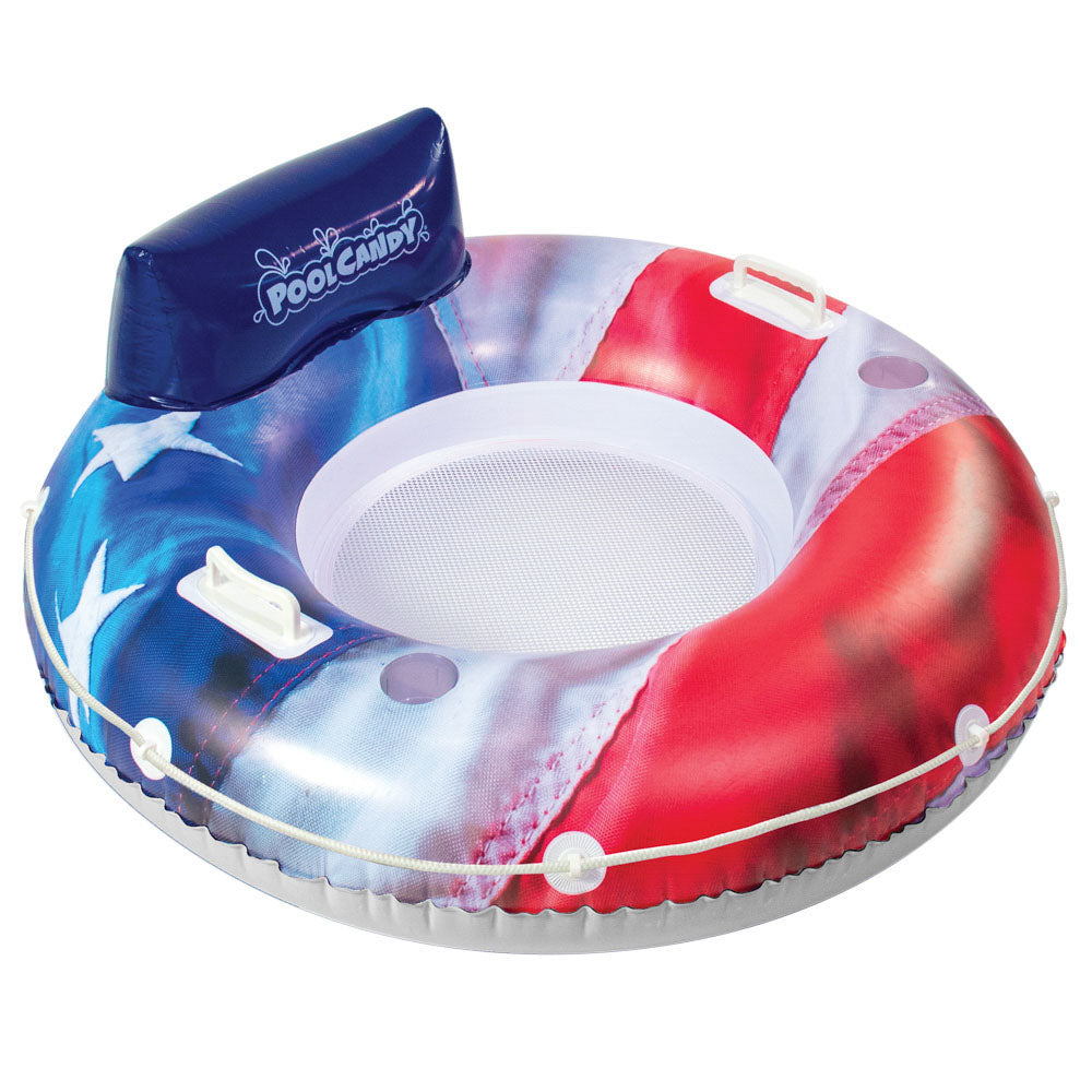 Stars & Stripes RealPrint River Tube with Back Rest