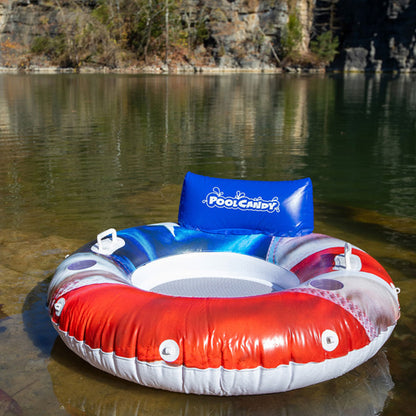 Stars & Stripes RealPrint River Tube with Back Rest