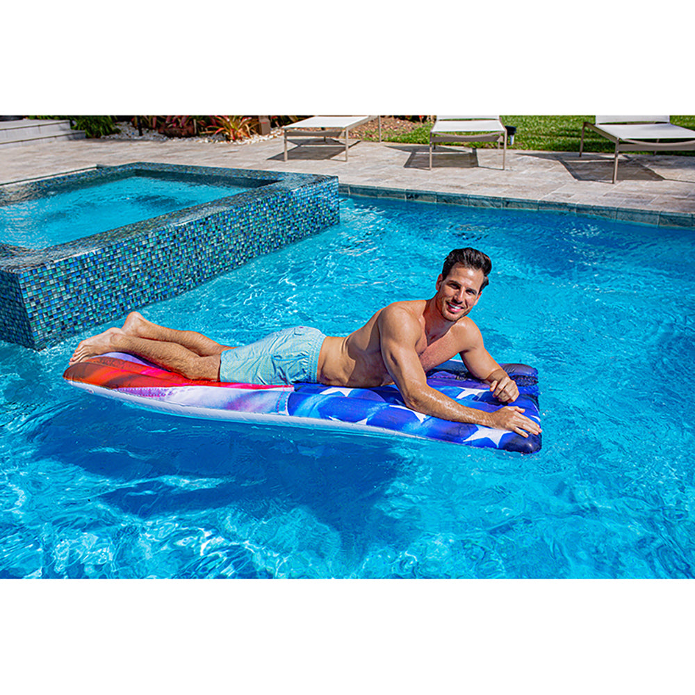 Stars & Stripes Deluxe Pool Raft - 74 x 30"