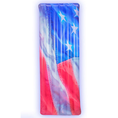 Stars & Stripes LED Deluxe Pool Raft - 74 x 30"