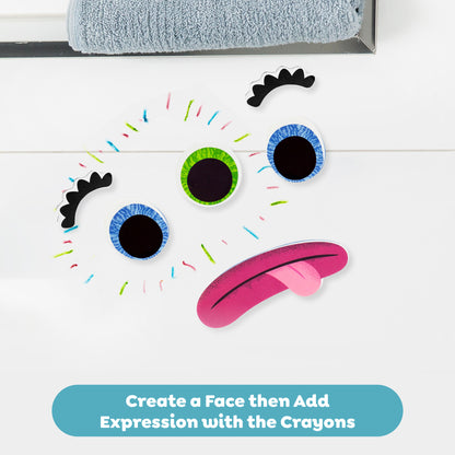 Tiger Tribe Foam Sticky Bath Faces – Creative Bath Time Fun