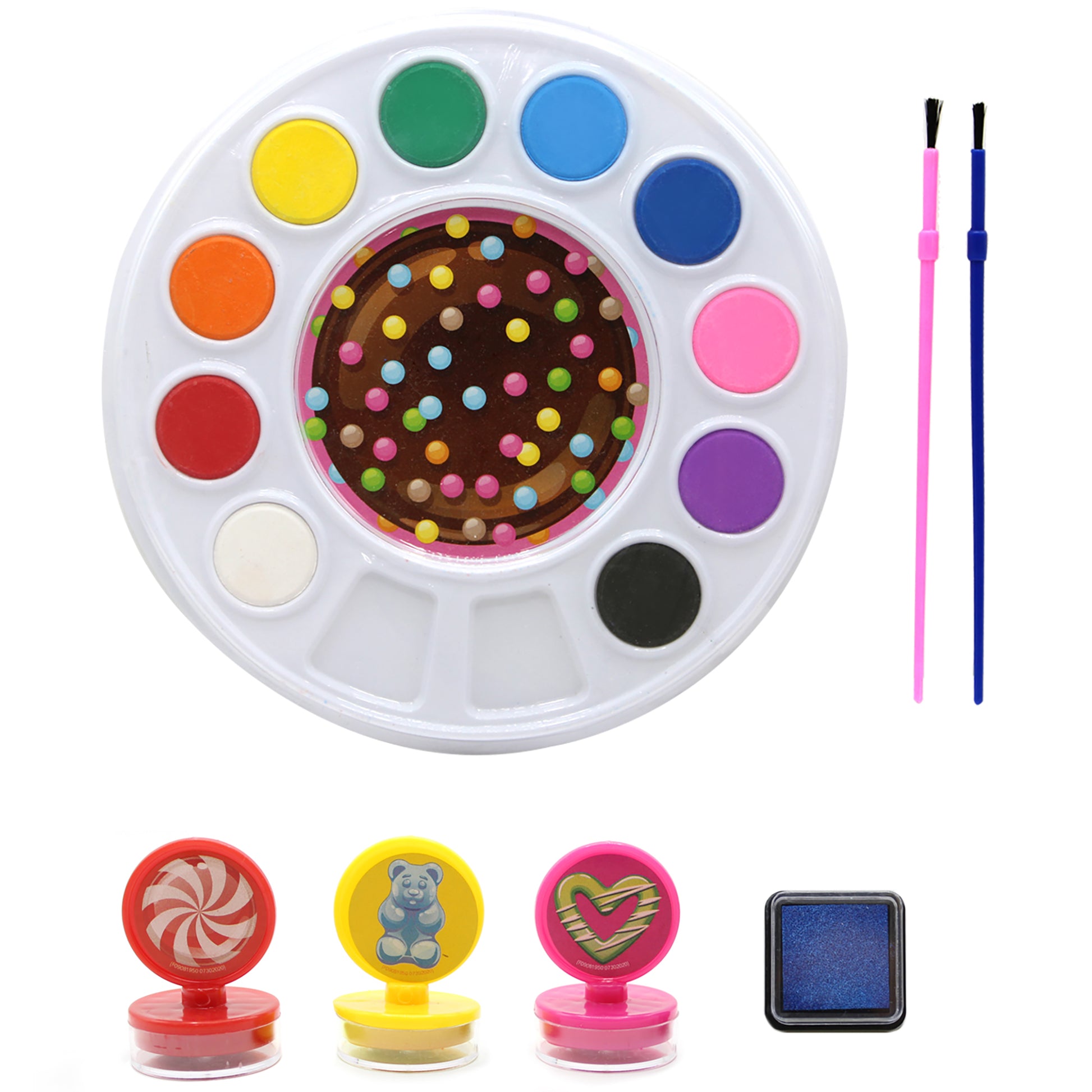 Mega Creativity Set Sweet Shoppe with paint palette, brushes, and stampers
