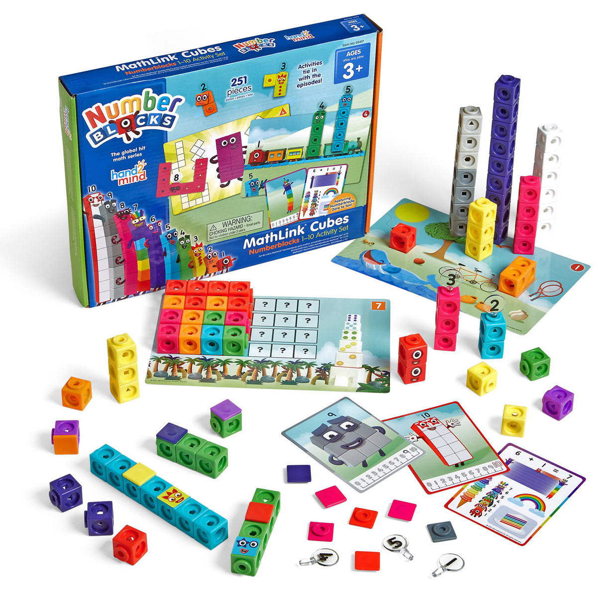 Hand2Mind Numberblocks MathLink Cubes 1-10 Activity Set - Educational ...