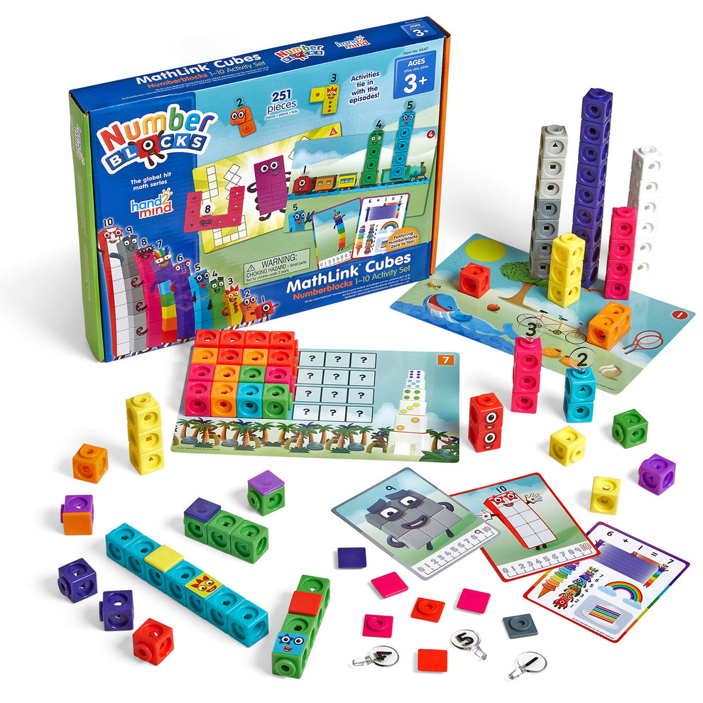 Hand2Mind Numberblocks MathLink Cubes 1-10 Activity Set - Educational ...