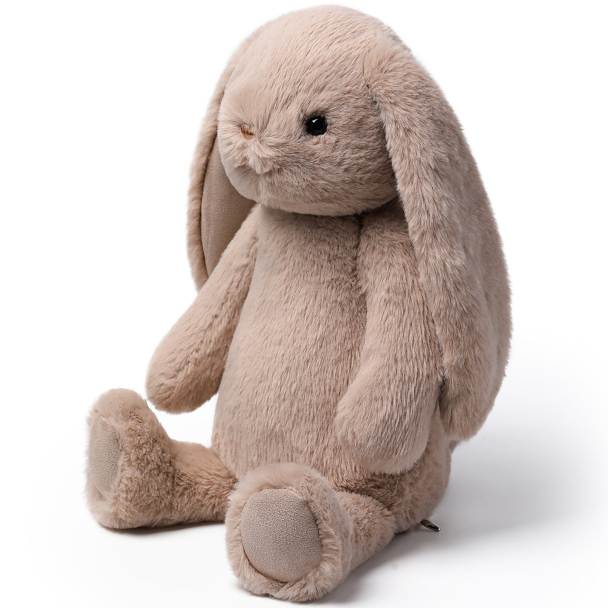 Forest Series Silverleaf Grey Smiling Rabbit 9.8" plush toy with long ears and seated pose