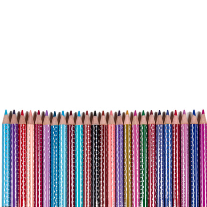 eeBoo Rainbow Collection Double-Sided 25pc Colored Pencils Set