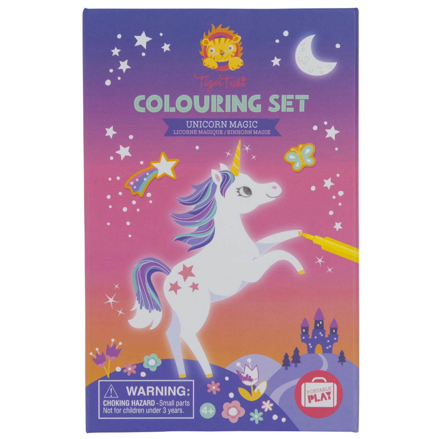 Tiger Tribe Unicorn-Themed Coloring Activity Set - Portable with Markers & Stickers