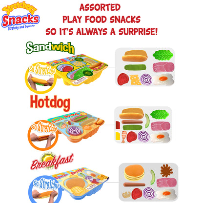 Stretcheez Snacks 2pk Mystery Combo: Breakfast, Sandwich, Hotdog Sets for Kids 3+
