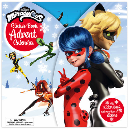 Miraculous Sticker Book Advent Calendar with 210+ stickers featuring Ladybug and Cat Noir