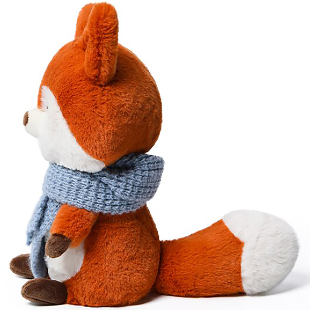 Forest Series Mini Scarf Fox 9.8" plush toy in orange and white with blue scarf
