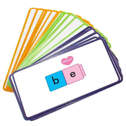 Junior Learning Phonics Blox Heart Word Builders - Pink Color-Coded Letter Blocks for Kids Age 4+