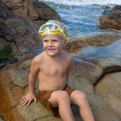 Sunnylife Kids Neon Yellow Shark Swim Mask - Salty The Shark Series - Age 3+