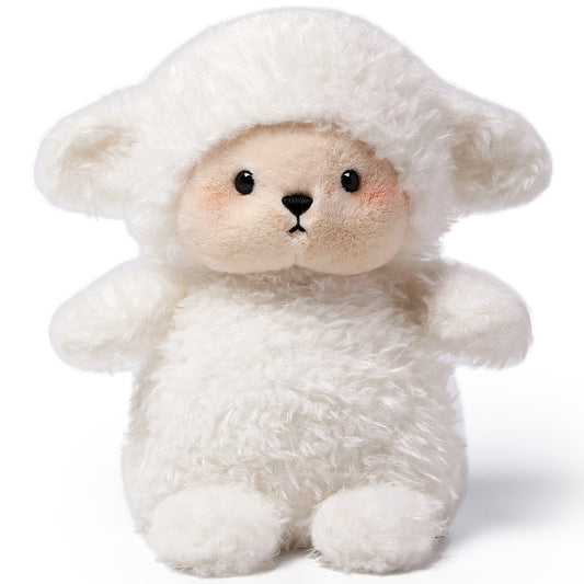 MCHUGS Kindergarten Series Baby Lamb 7-Inch Plush in white with black eyes and nose
