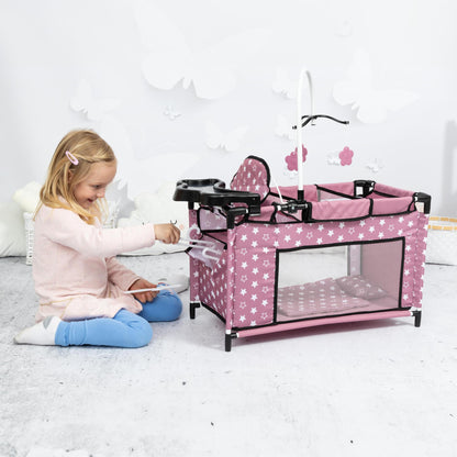 Bayer Design Dolls: Multi-Bed Set - Pink & Stars