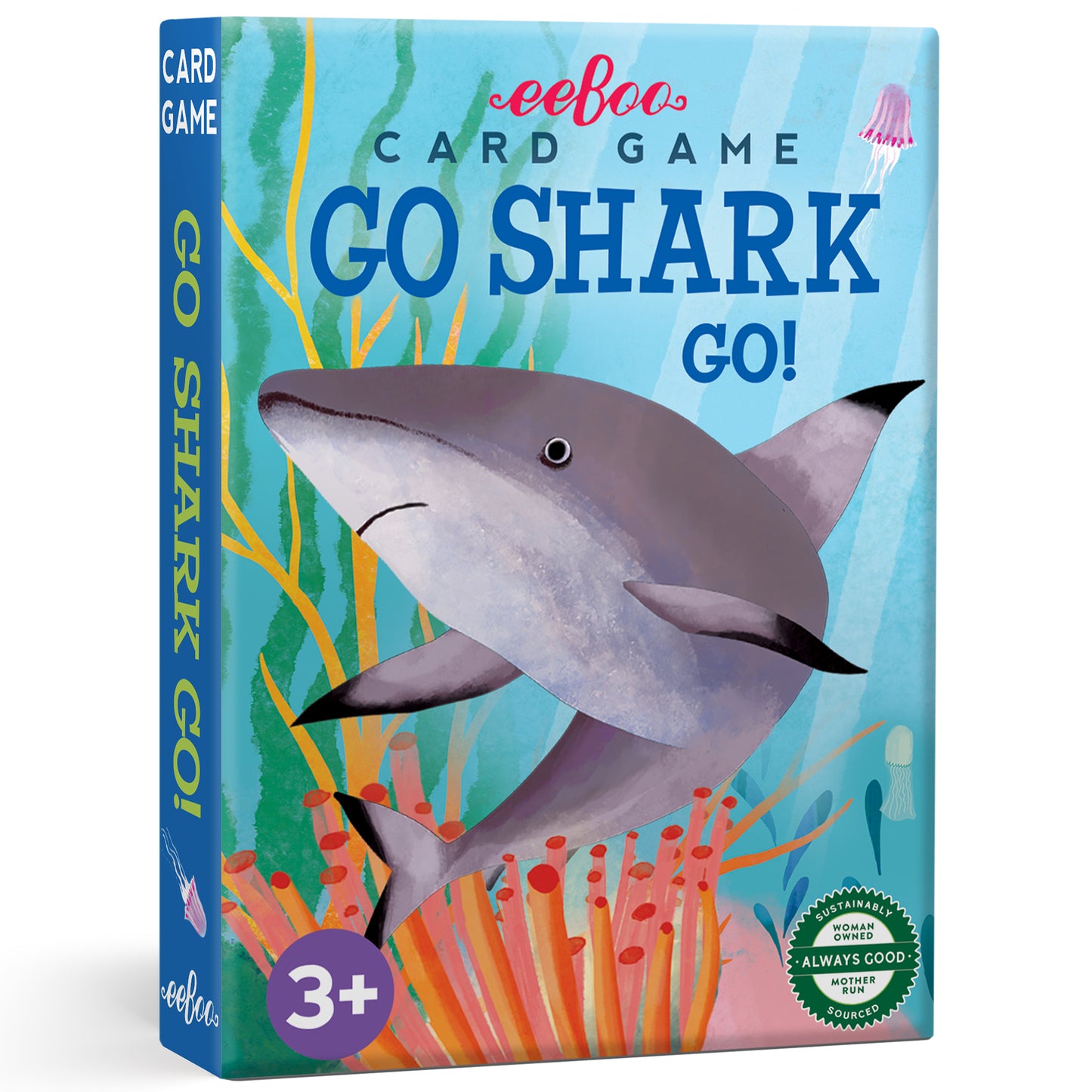 eeBoo Go Shark Go! Ocean-Themed Go Fish Card Game for Kids, Ages 3+