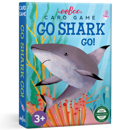 eeBoo Go Shark Go! Ocean-Themed Go Fish Card Game for Kids, Ages 3+