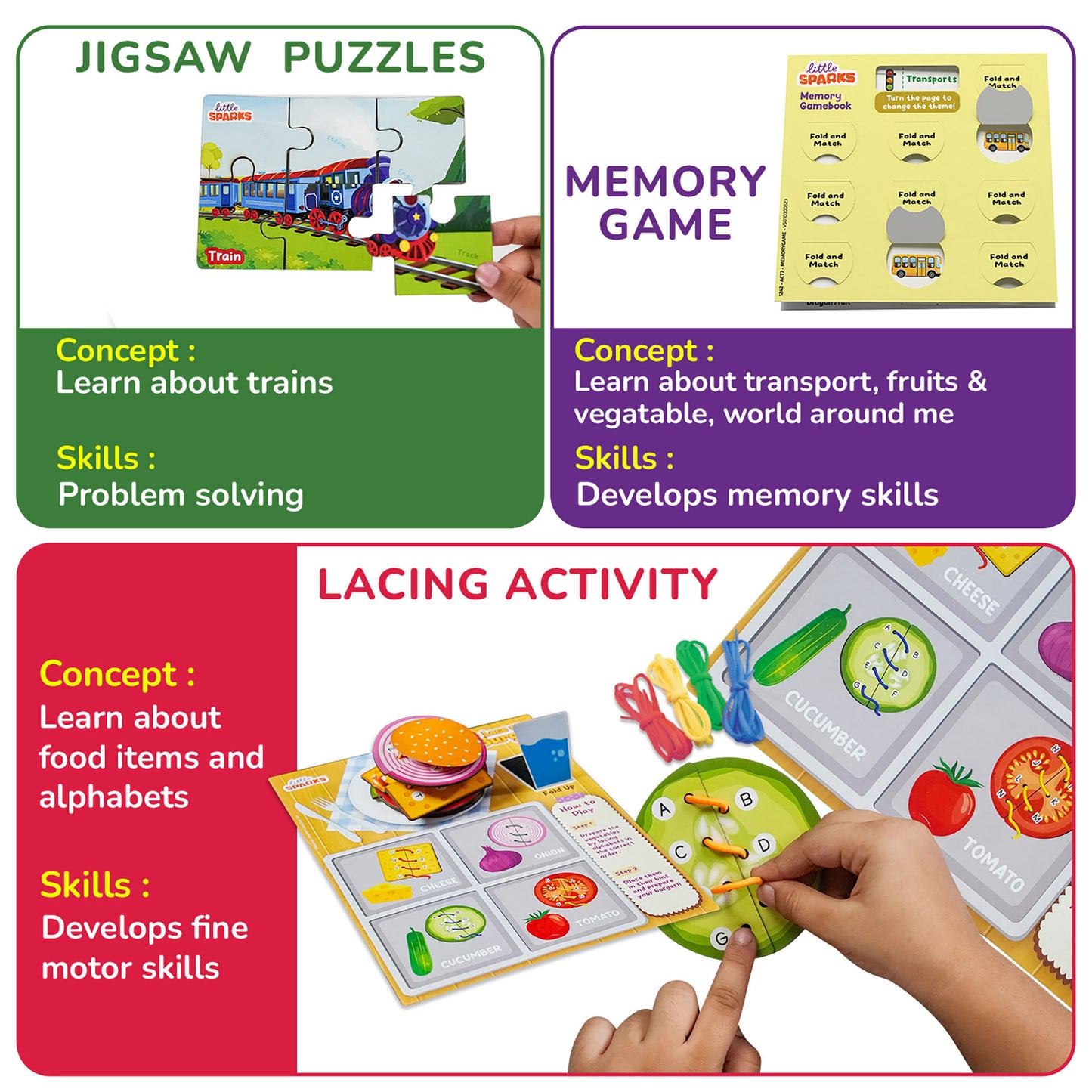 Little Sparks: Smart Busy Box - 7-in-1 Preschool Learning Kit