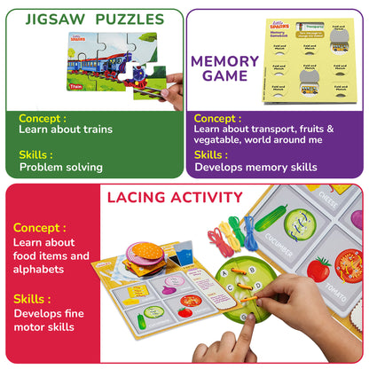 Little Sparks: Smart Busy Box - 7-in-1 Preschool Learning Kit
