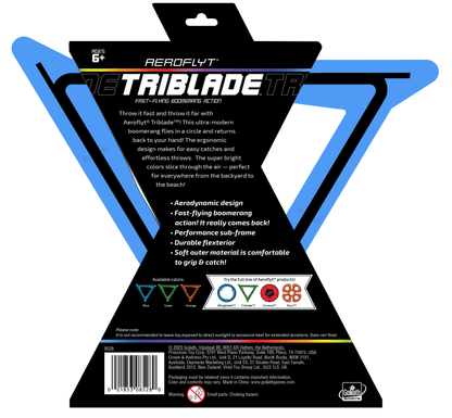 Goliath Sports Aeroflyt Triblade Blue - High-Flying Boomerang Fun