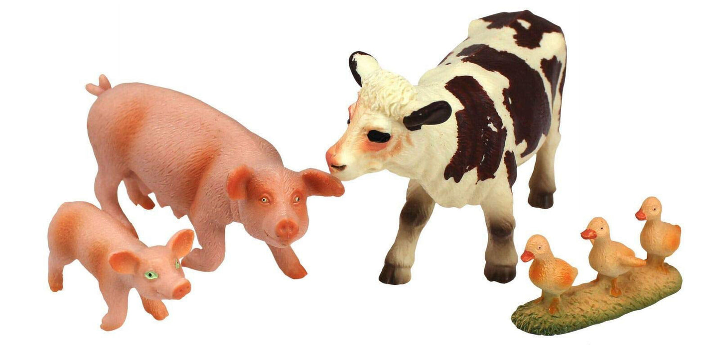 National Geographic Farm Pigs Cow Ducks Playset