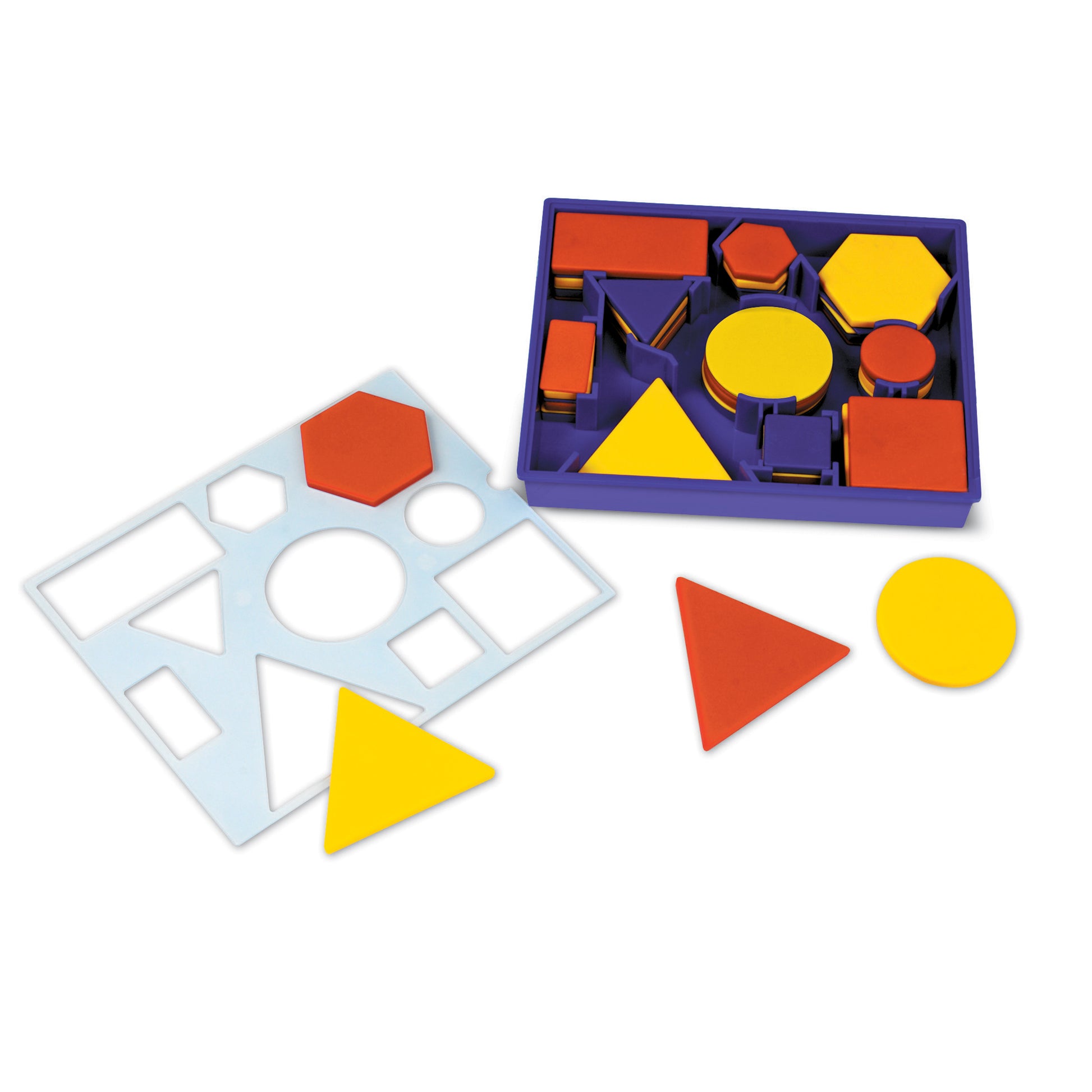 Learning Resources Attribute Blocks Desk Set - Educational Shape Sorti ...