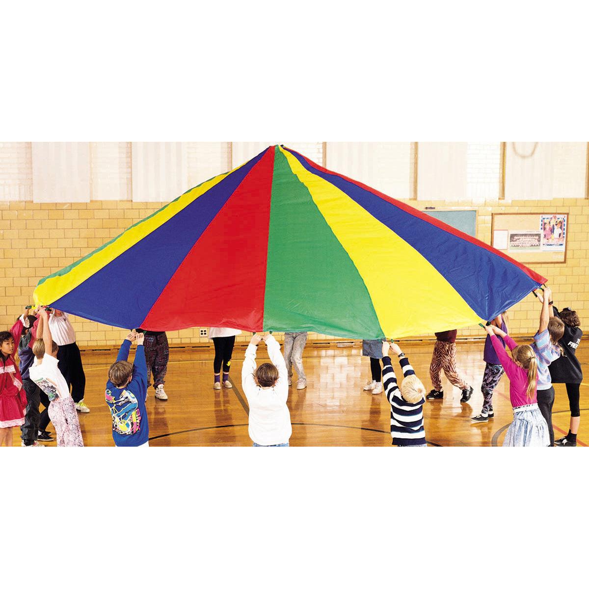 Parachute Color Martin Sports Multi-Color Parachute, 24' Diameter with 20 Handles for ...