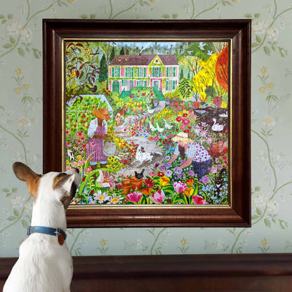Piece&Love French Flower Garden 1000 piece puzzle featuring colorful garden scene