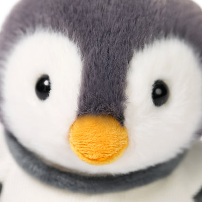 Ocean Series River Penguin 7" plush toy with gray head, white face, and yellow beak