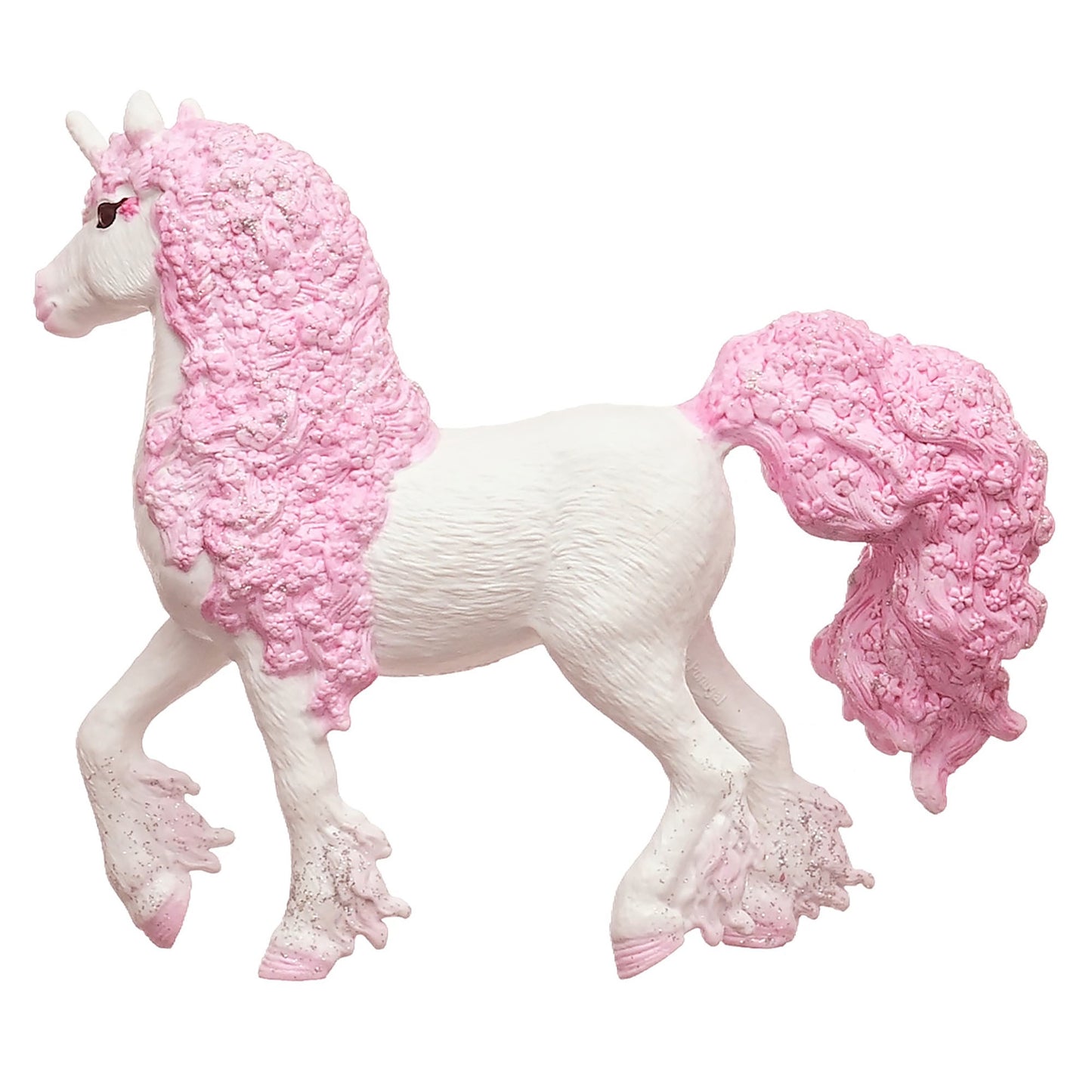 Schleich Bayala Flower Unicorn Mare white and pink figurine with glitter details