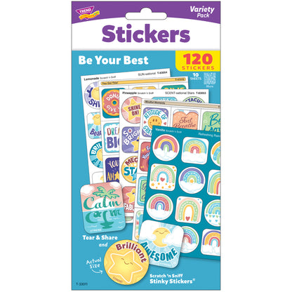 TREND Scratch 'N Sniff Be Your Best – Scented Stickers 120ct Motivation Pack