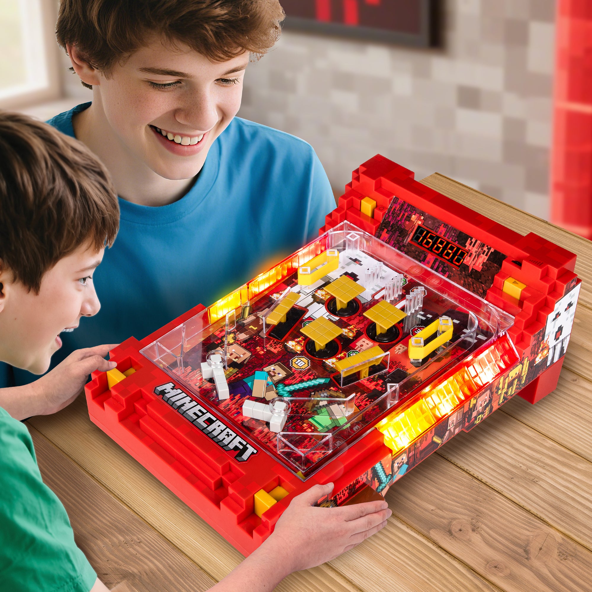 Minecraft Arcade Tabletop Pinball Machine - Nether Edition With