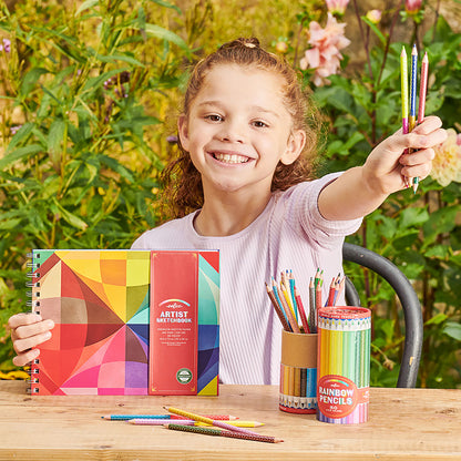 eeBoo Rainbow Collection Double-Sided 25pc Colored Pencils Set