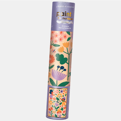 JOS Paint By Numbers In Bloom Kids Edition art kit with colorful floral design