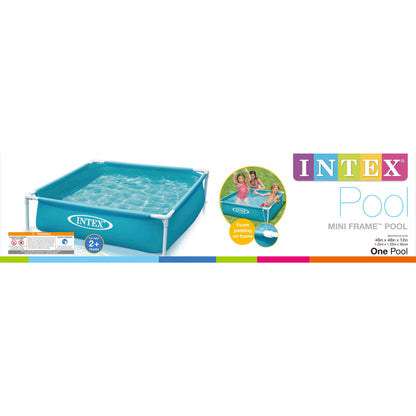 Intex Mini Frame Pool, Square Kiddie Splash Pool, 90 Gal
