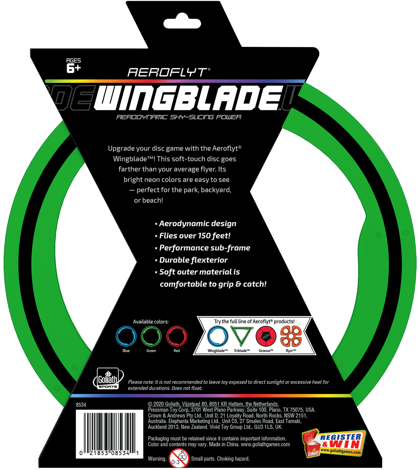 Goliath Sports Aeroflyt Wingblade Green - Ultimate Flying Disc