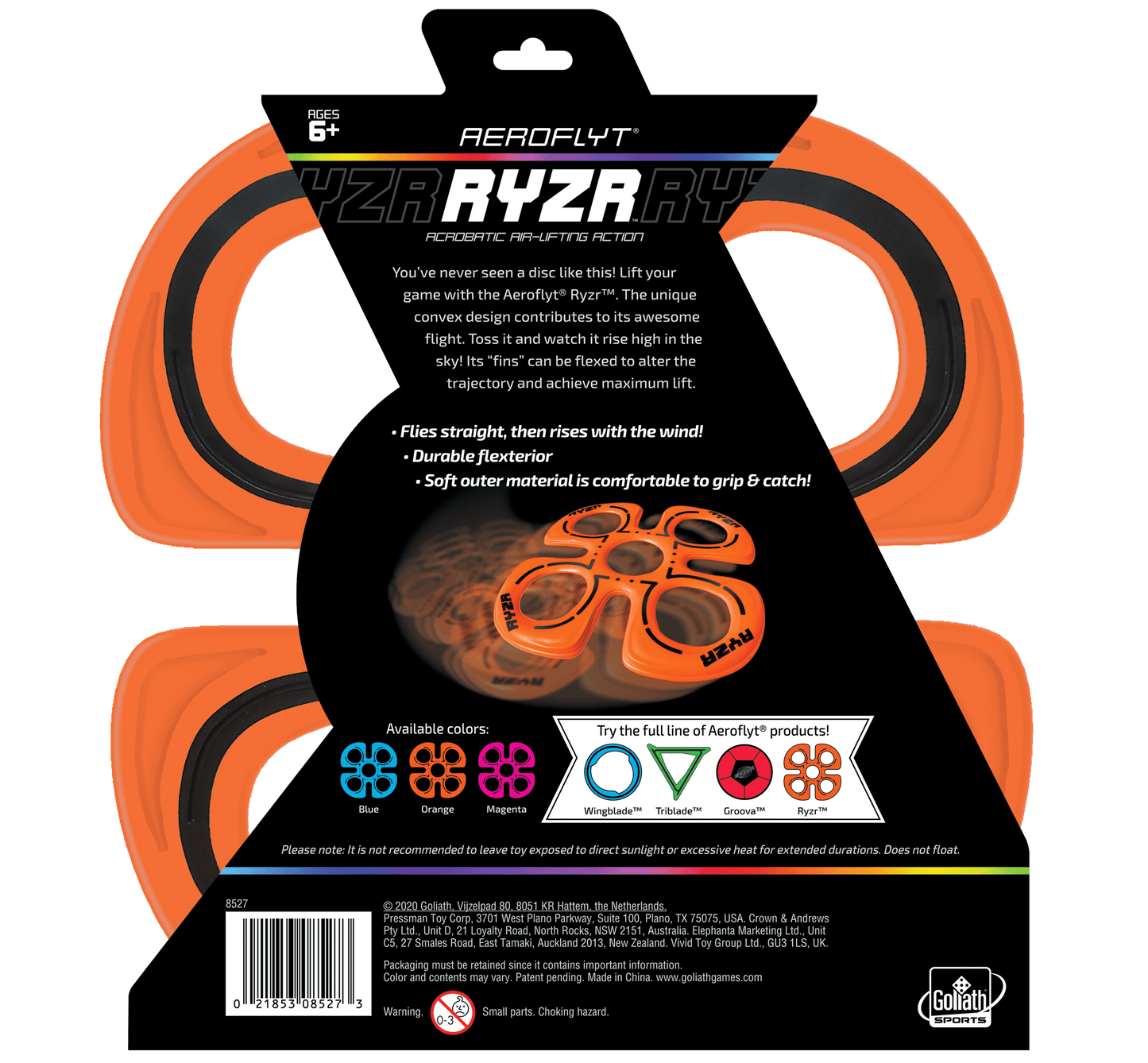 Goliath Sports Aeroflyt Ryzr Orange - Acrobatic Flying Disc